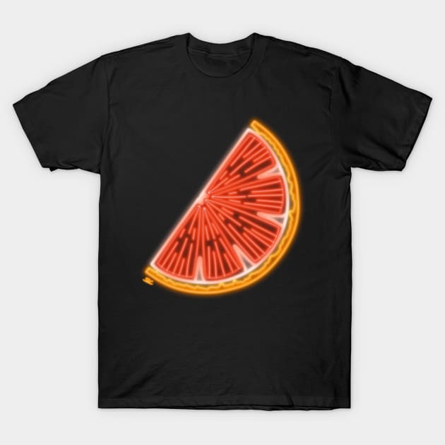 Neon Grapefruit T-Shirt by SpectreSparkC